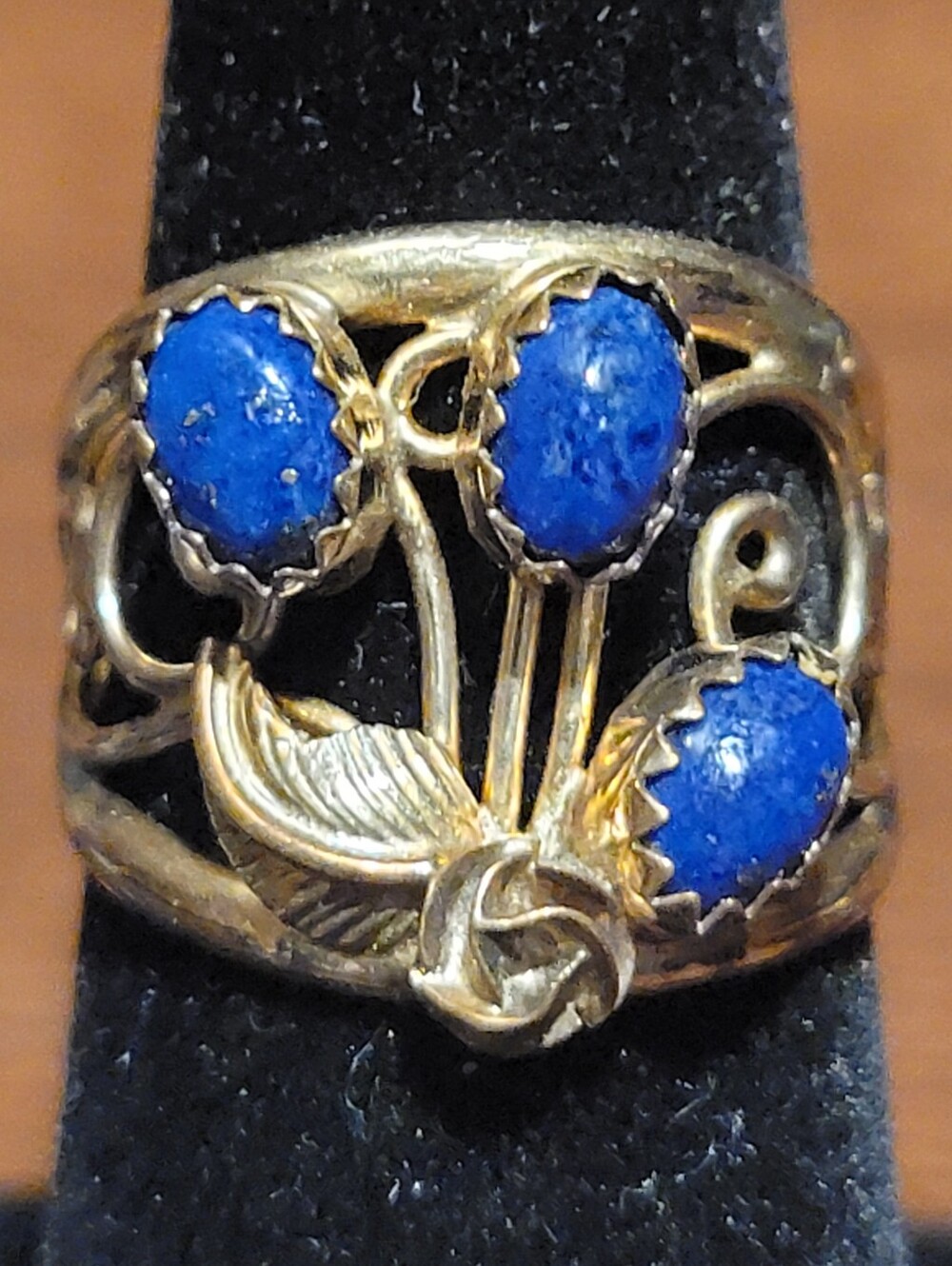 Vintage 1/20 12k Lapis Ring. Size 7